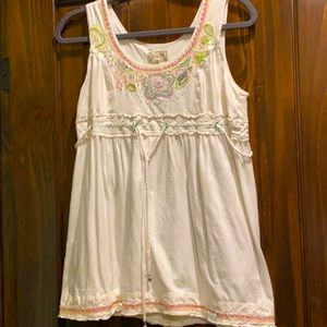 Miss Me babydoll sequin and beaded tank top